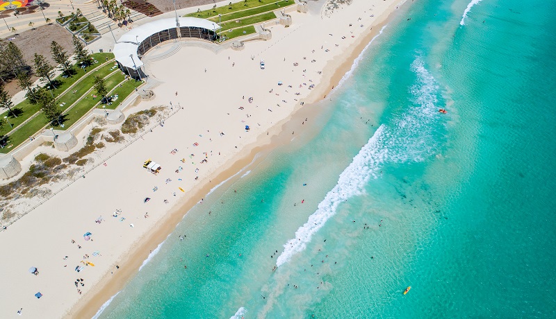 aerial view of Scarborough Beach